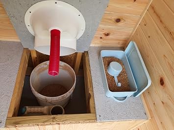 Complete Urine Separator, Compost Toilet, White | Urine diverter for DIY dry & composting toilets. Campervan, tiny home, off-grid. Handmade in Wales, 4mm ABS.