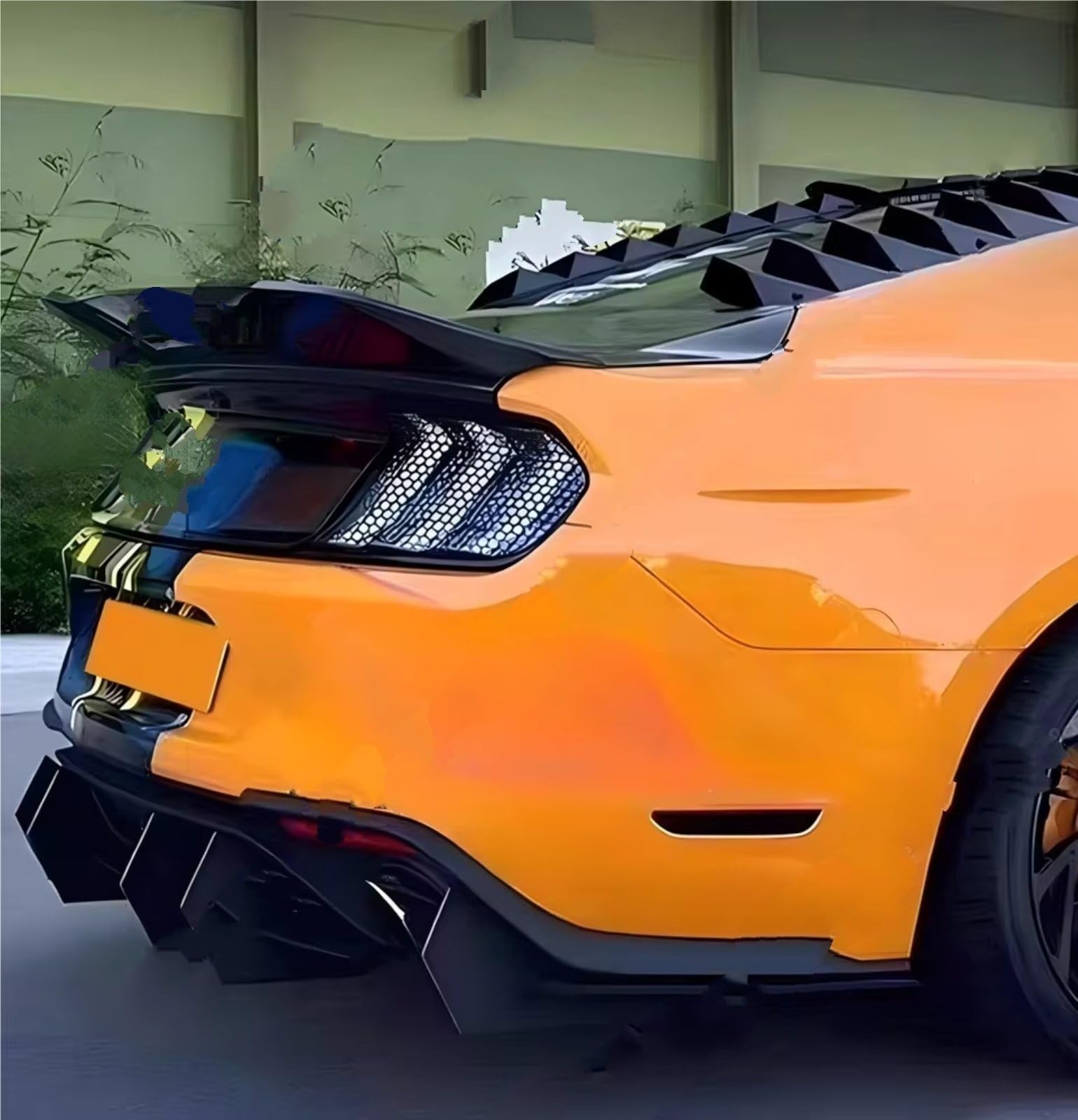 Diffuseur Pare-Chocs Arrière Voiture pour Ford pour Mustang 2015, 2016, 2017, 2018, 2019, 2020, 2021, Kit Carrosserie Diffuseur De Pare-Chocs Arrière