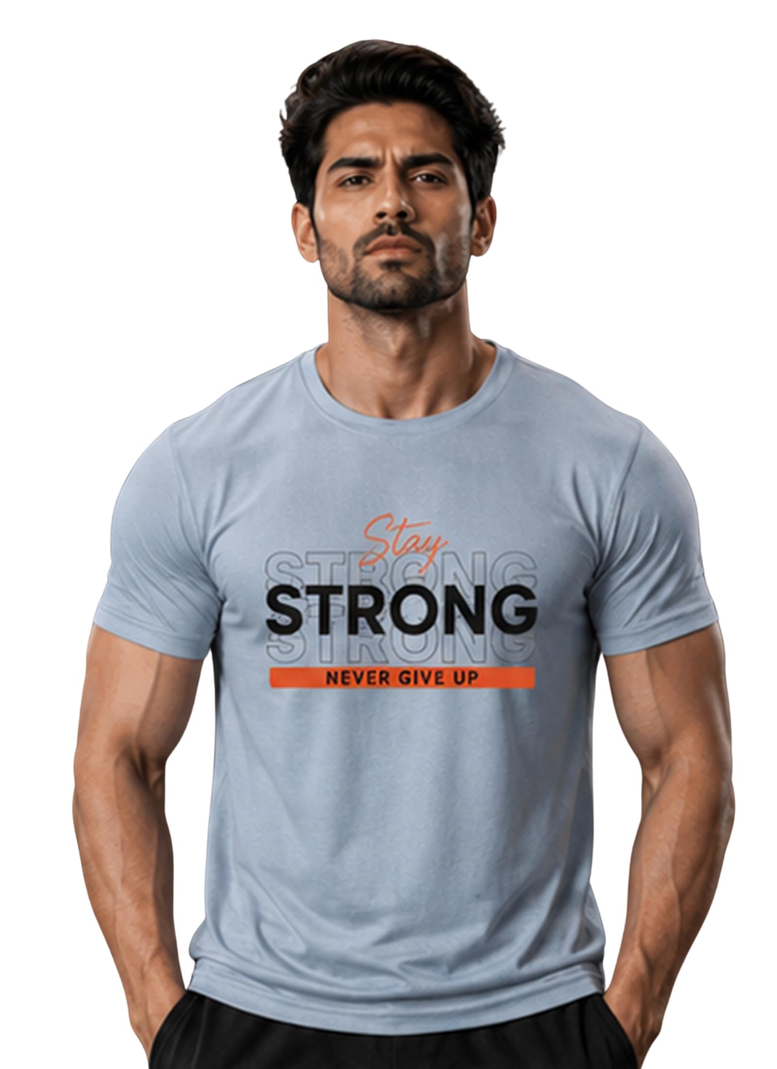Dpassion Men's Quick Dry Sports T-Shirt | Printed Gym Workout Running Training Activewear Tee-picture-11