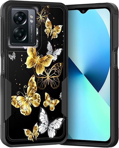 Miniatura 7 de Funda para OnePlus Nord N300 5G, doble capa híbrida resistente resistente a prueba de golpes PC duro + funda protectora de silicona suave para