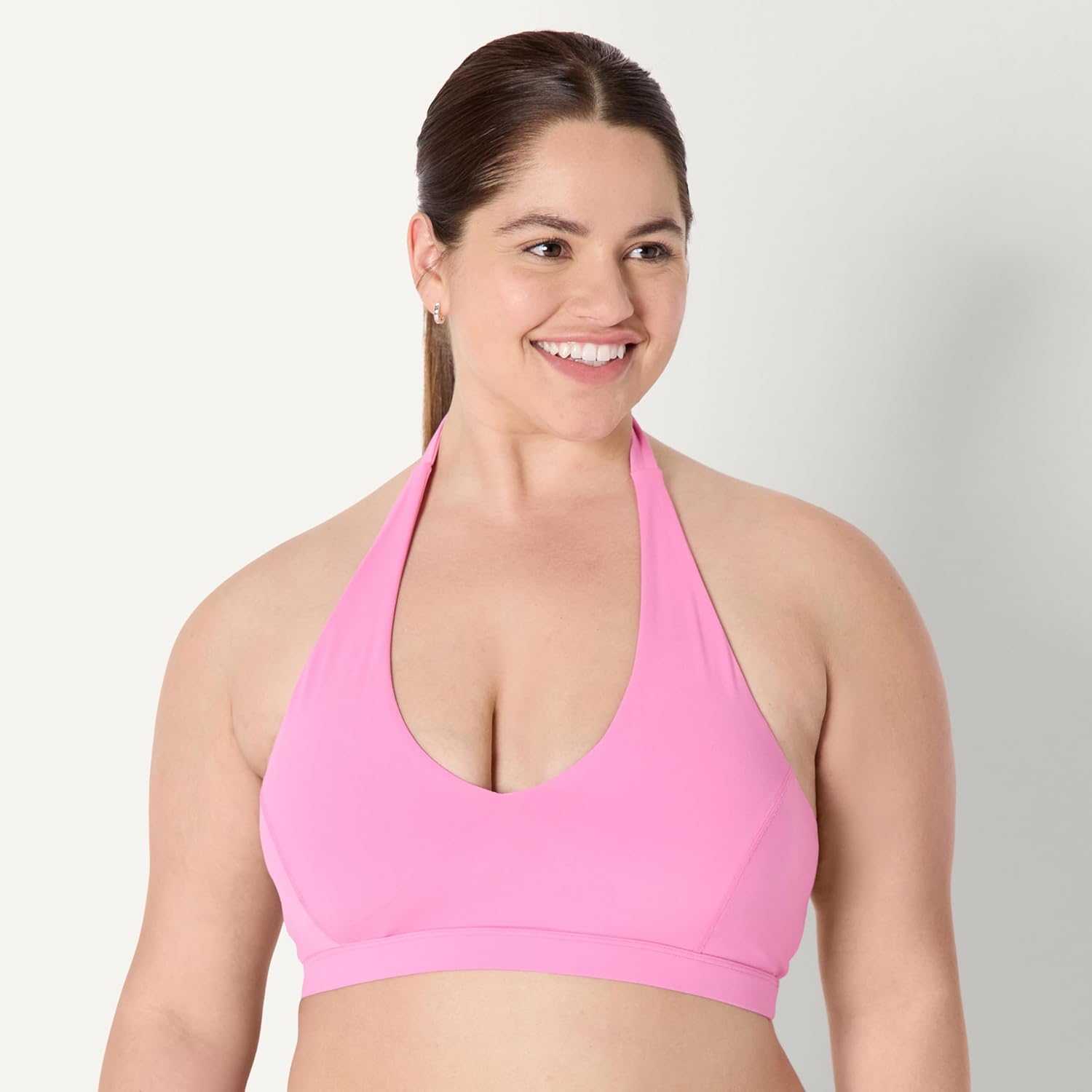 Amazon Essentials Womens Active FormFlex Buttery Soft Light Support Halter V-Neck Sports Bra - Image 6