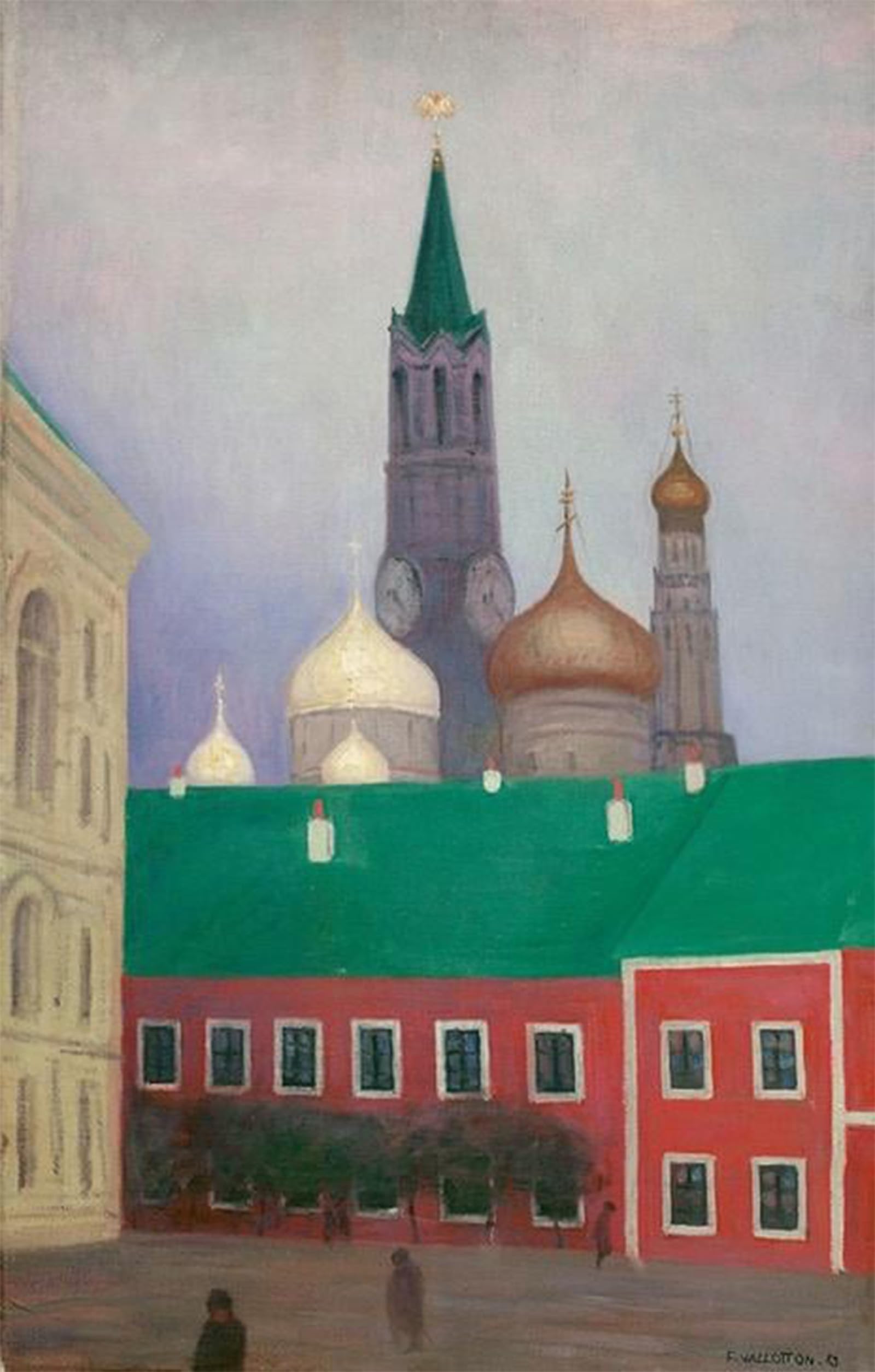ARTXLXXBN Famous Art Print Poster Vintage Wall Art View taken at the Kremlin in the evening by Felix Edouard Vallotton Canvas Art Poster for Home Decor 60x90cm