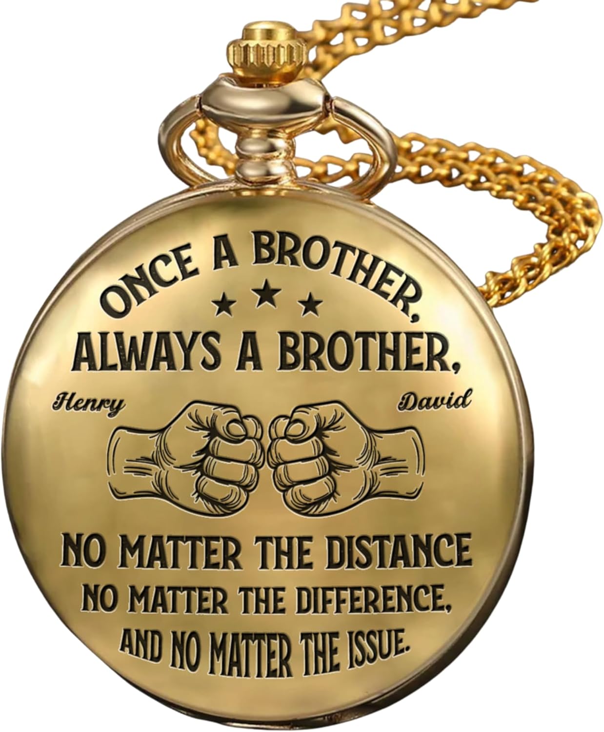 Wrappiness Personalized Pocket Watch for Son - Soulmate Best Friend Custom Engraved Gift with Love & Affection, Timeless Gift for Him, Heartfelt Gift for Soulmate on Birthday, Anniversity