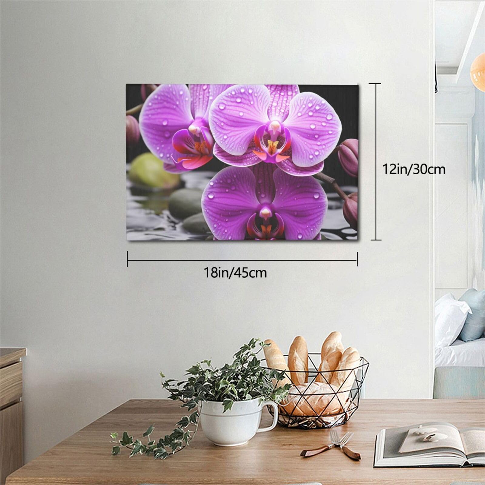 Amazon.com: GFLFMXZW Purple Orchid Wall Art Canvas Painting Photo