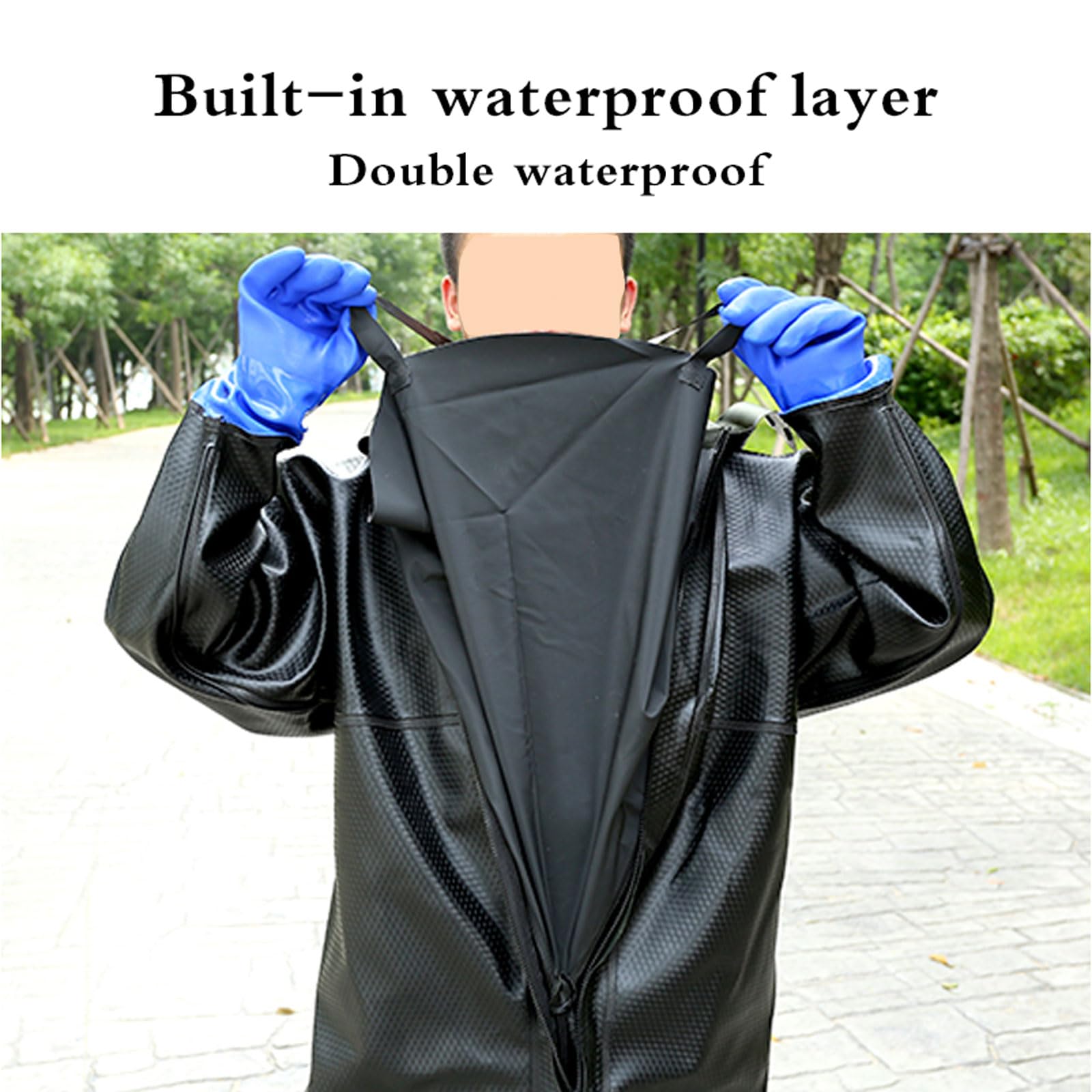 Waders con Stivali,Scafandro,Corpo Intero Trampolieri con Cappello,Pantaloni da Pesca,Uomo Donna,Unisex,Impermeabile,Traspirante,per Sport all'Aria Aperta,Caccia,Giardinaggio,Pescatore