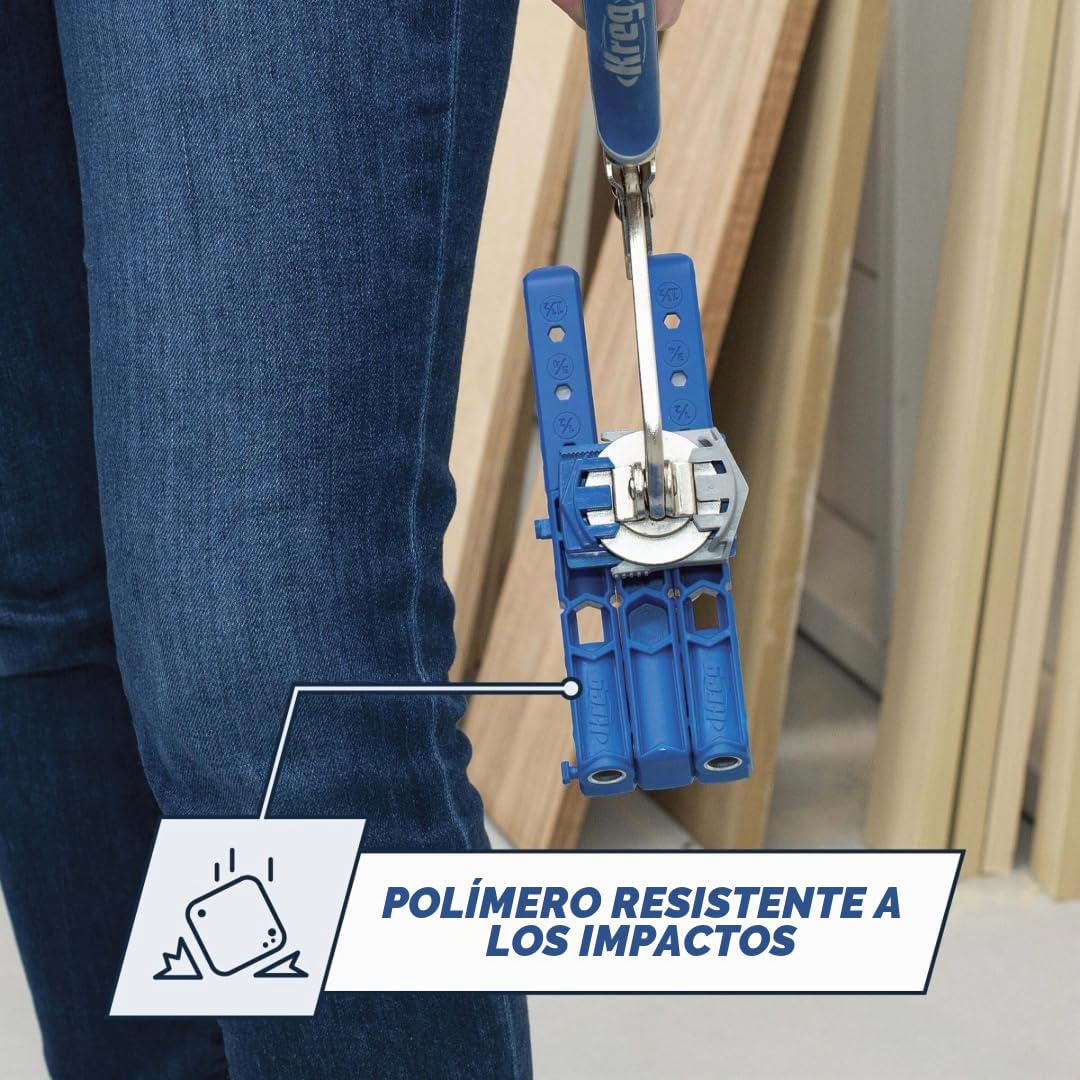 Kreg 320 Kit de Plantilla de Agujeros de Bolsillo para Madera, Herramienta de Carpintería de Bricolaje