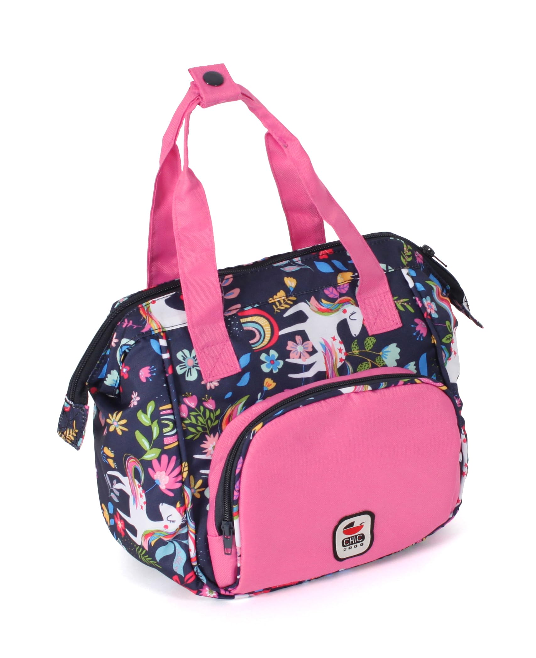 Bayer Chic 2000 - Borsa fasciatoio per bambole, accessori per bambole, borsa per bambole, borsa per bambole, unicorno, rosa navy