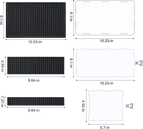 Miniatura 6 de KKU Vitrina para bloques de figuras de acción de minifiguras, caja de exhibición de minifiguras acrílicas, caja de almacenamiento con 3 pasos