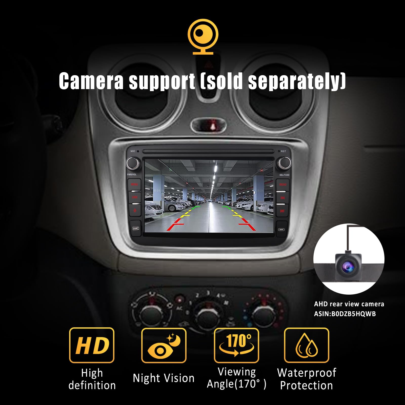 Autoradio per Renault Dacia Sandero Lodgy Logon Capter Duster con Wireless Carplay Android Auto HD Touchscreen Car Radio Stereo con Bluetooth DSP FM RDS +Canbus