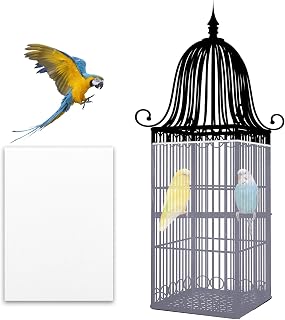 Universal Adjustable Birdcage Cover Bird Cage Seed Catcher Nylon Elastic Band Net Stretchy Skirts Mesh Covers Parrot for Parakeet Macaw African Round Square Cages Cover