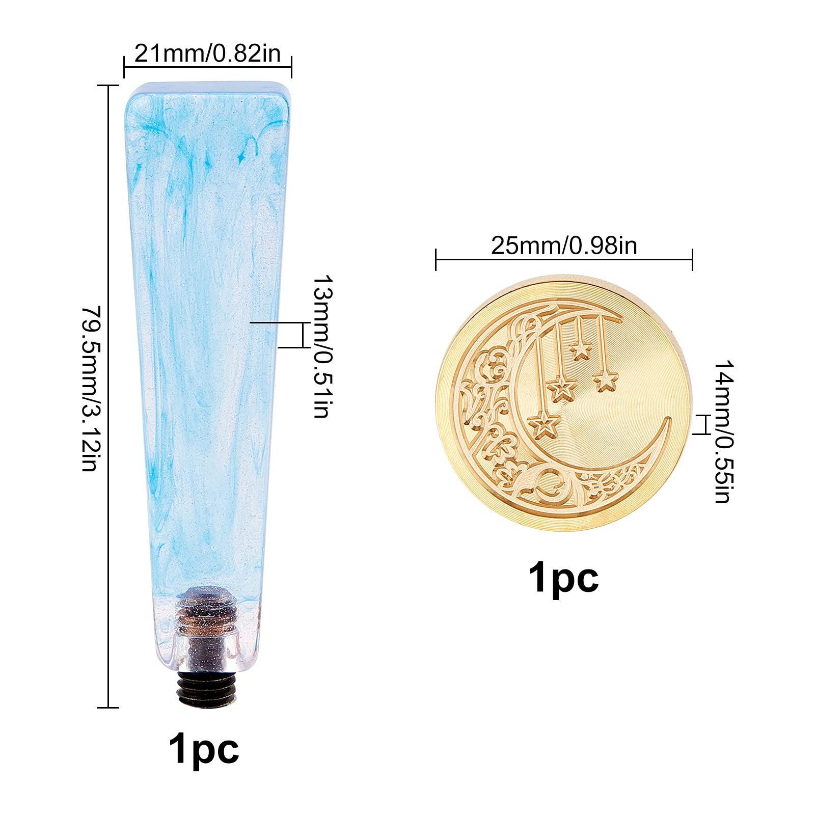 Tampon de cire à sceller Pentagramme Tampon de cire à sceller Soleil