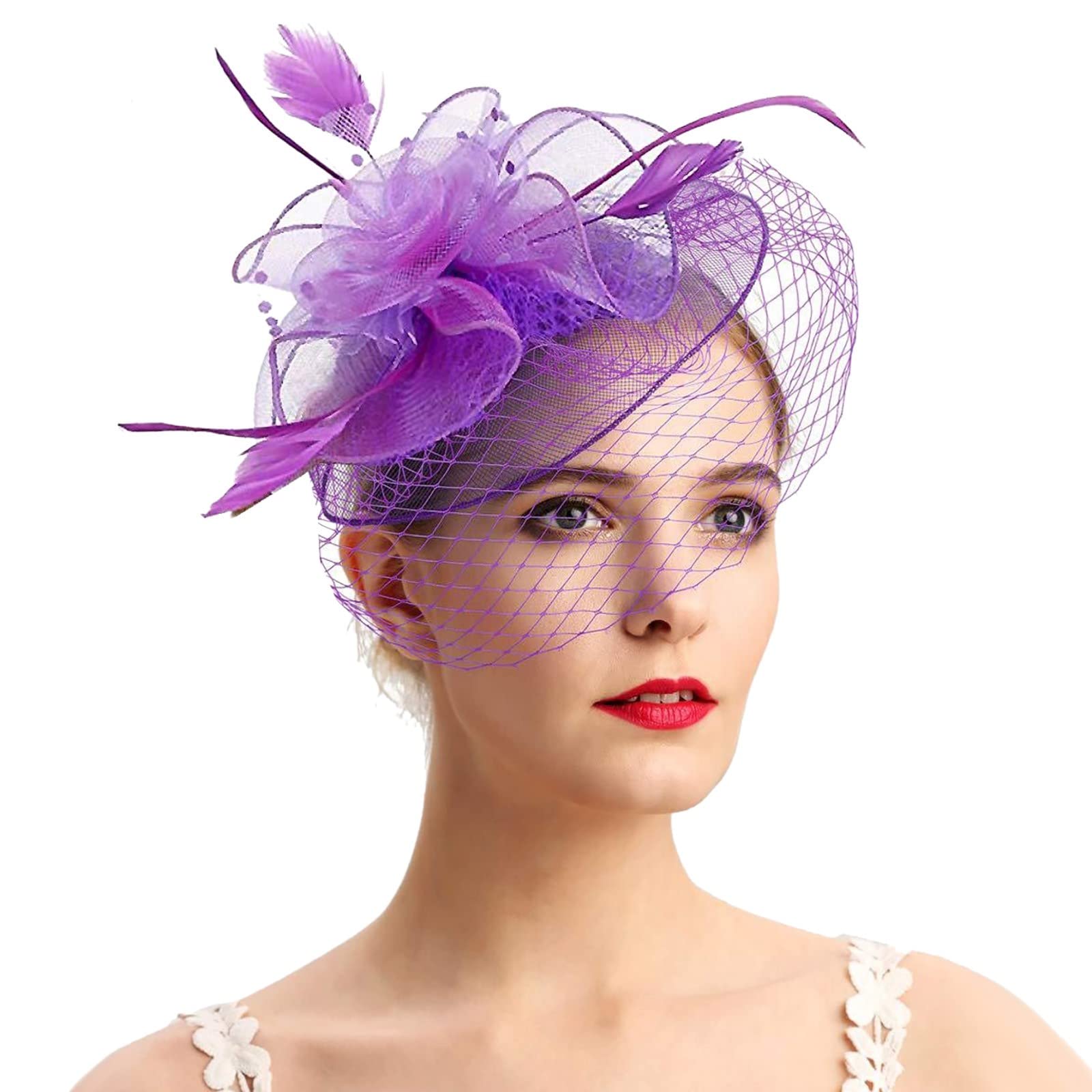 Amazon.com: Fascinators Hat for Women Tea Part? Hats Derb? 