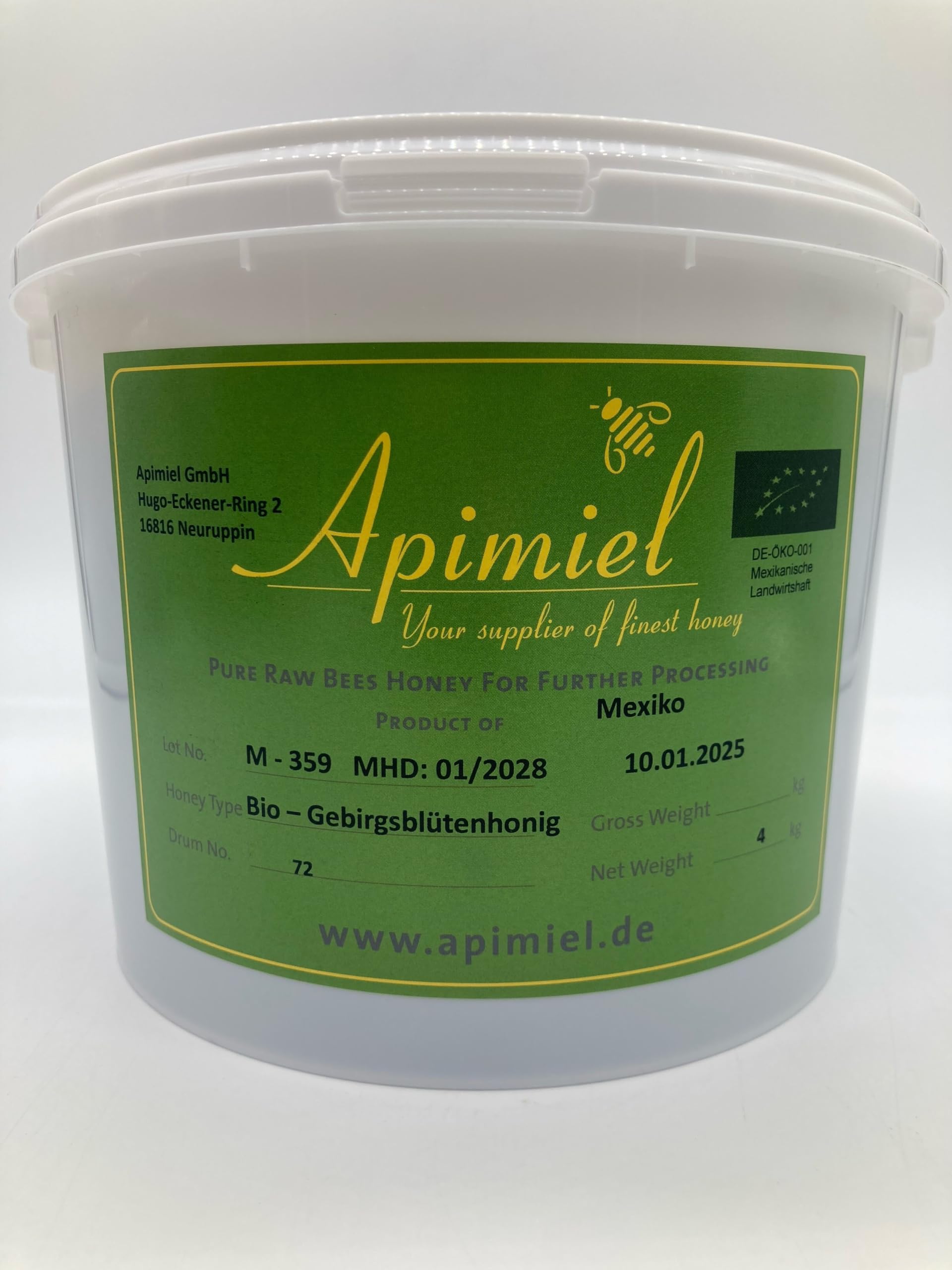 Miel de fleurs de montagne BIO 4kg (DE-ÖKO-001)