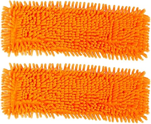 FOMIYES 2 paños de repuesto para cabezal de trapeador, almohadillas de repuesto suaves con absorción de agua, almohadillas reutilizables para