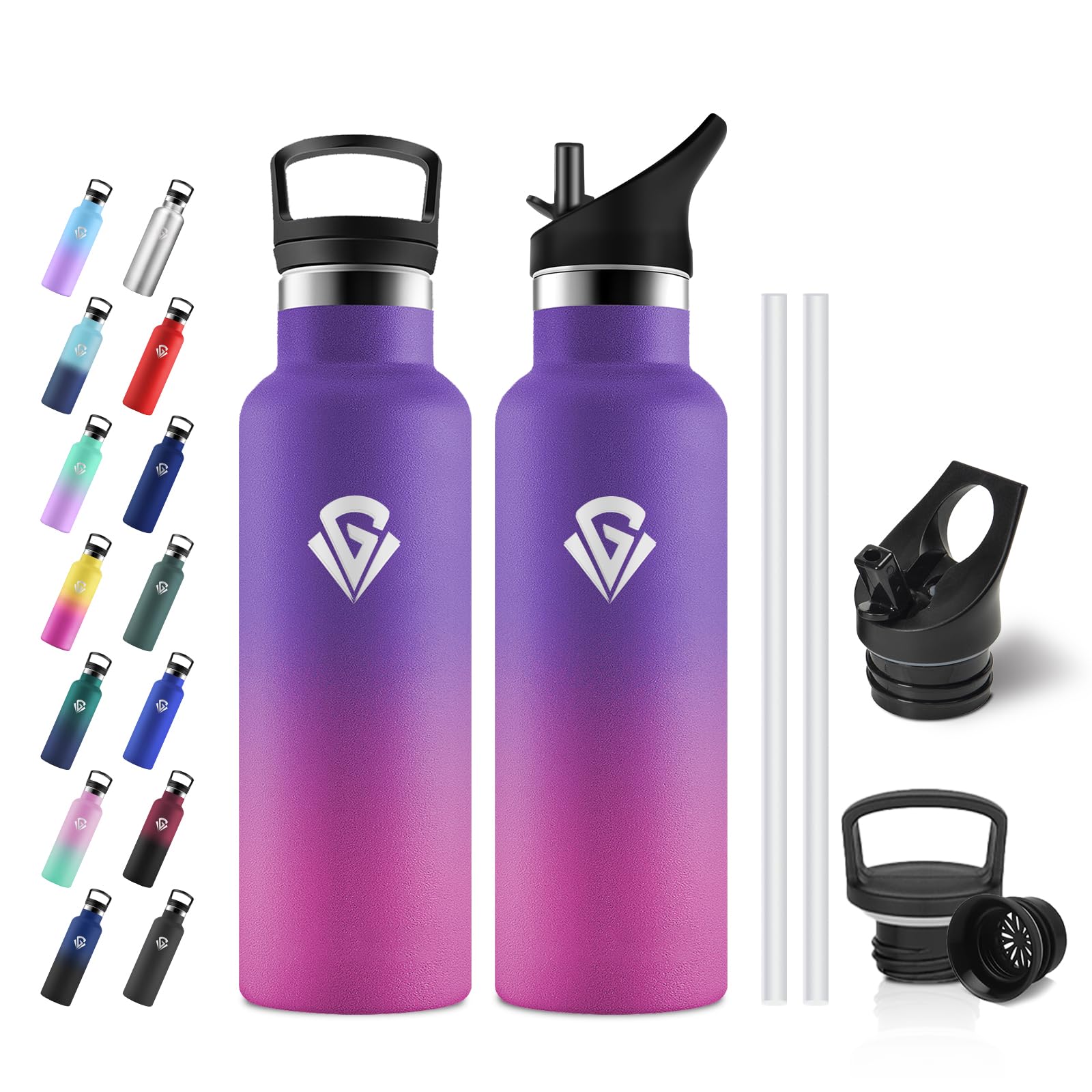 JAPORIA 500ml Thermal Water Bottle with Straw BPA Free Insulated Thermal Bottle for Office, School, Camping, Gym