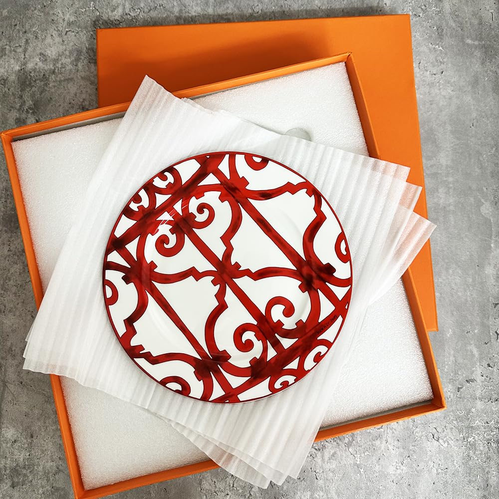 Ceramiczna zastawa stołowa 4 sztuk 8 Cal luksusowe porcelany kostnej naczynia i talerze porcelanowe ciasto danie ciasto taca na owoce ceramiczne zastawy stołowe stek płytkie talerze (Color : 1 pcs 10