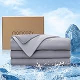 Life CoolMurm Cooling Comforter for Hot Sleepers&comma; Full&sol;Queen 90"x90" Soft Breathable Pregnancy Cooling Blanket&comma; 3-Second Cooling&comma; 8 Hours&plus; Stay Cool All Night&comma; Deep Light Grey