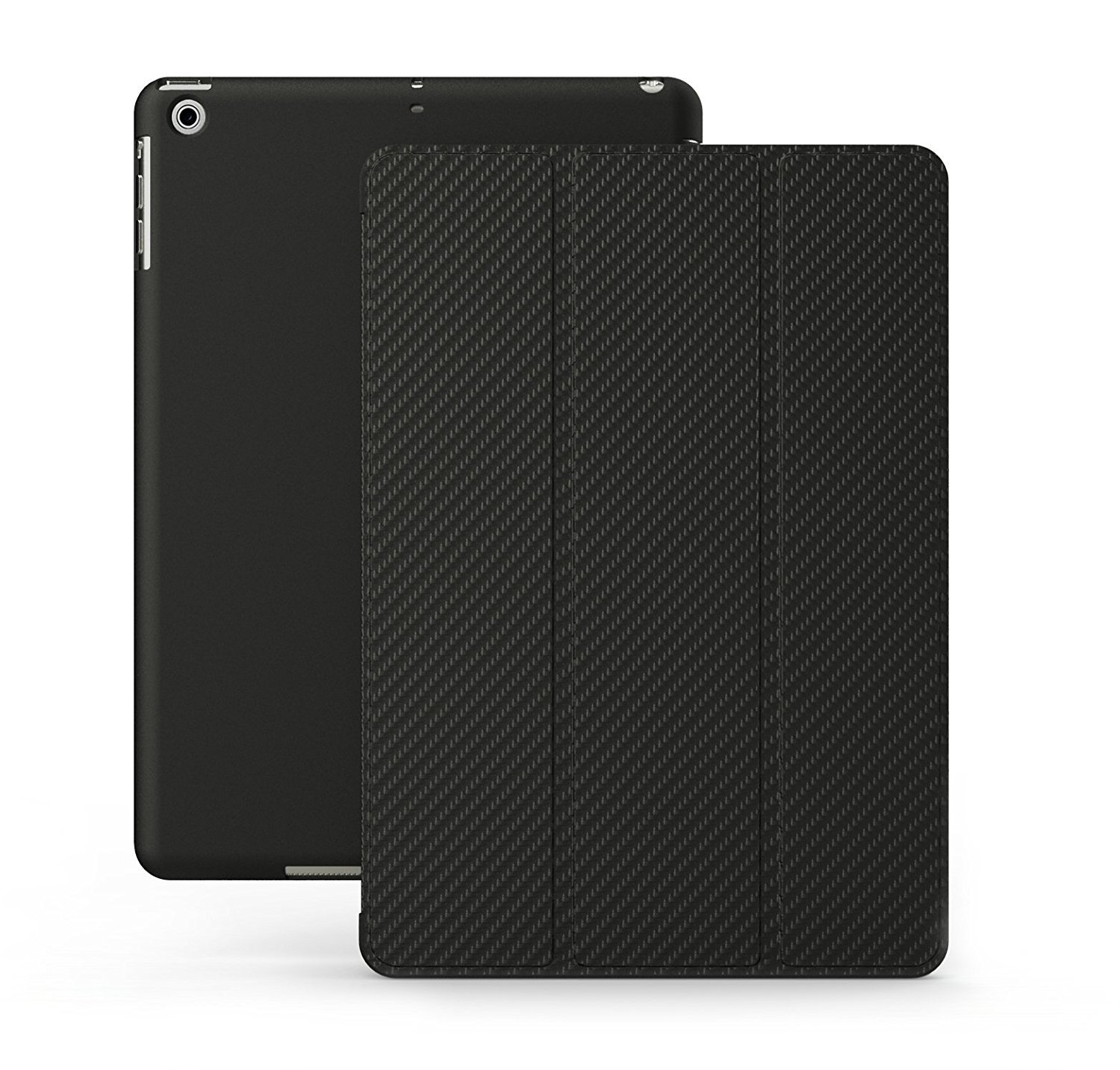 KHOMO iPad mini 1 2 3 Case - Dual Series - Ultra Slim Carbon Fiber Cover with Auto Sleep Wake Feature for Apple iPad mini 1st, 2nd and 3rd Generation