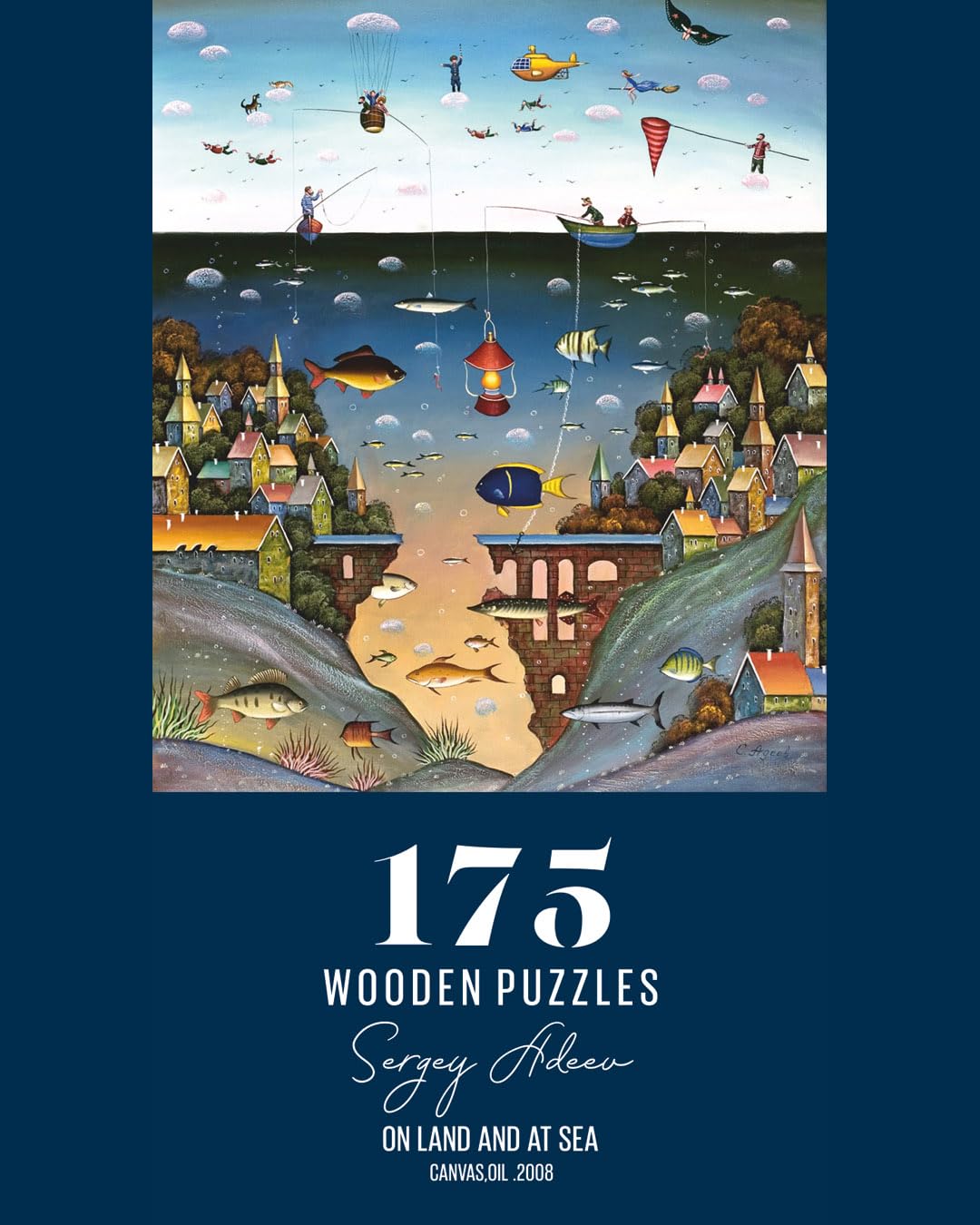 DAVICI | Puzzle Madera | A8 - ON Land and Sea | 175 Piezas |Entretenimiento Adultos y Niños | Desafío Mental | Piezas Formas Únicas | Diseños Increíbles | Encaje Decoración | Regalo |