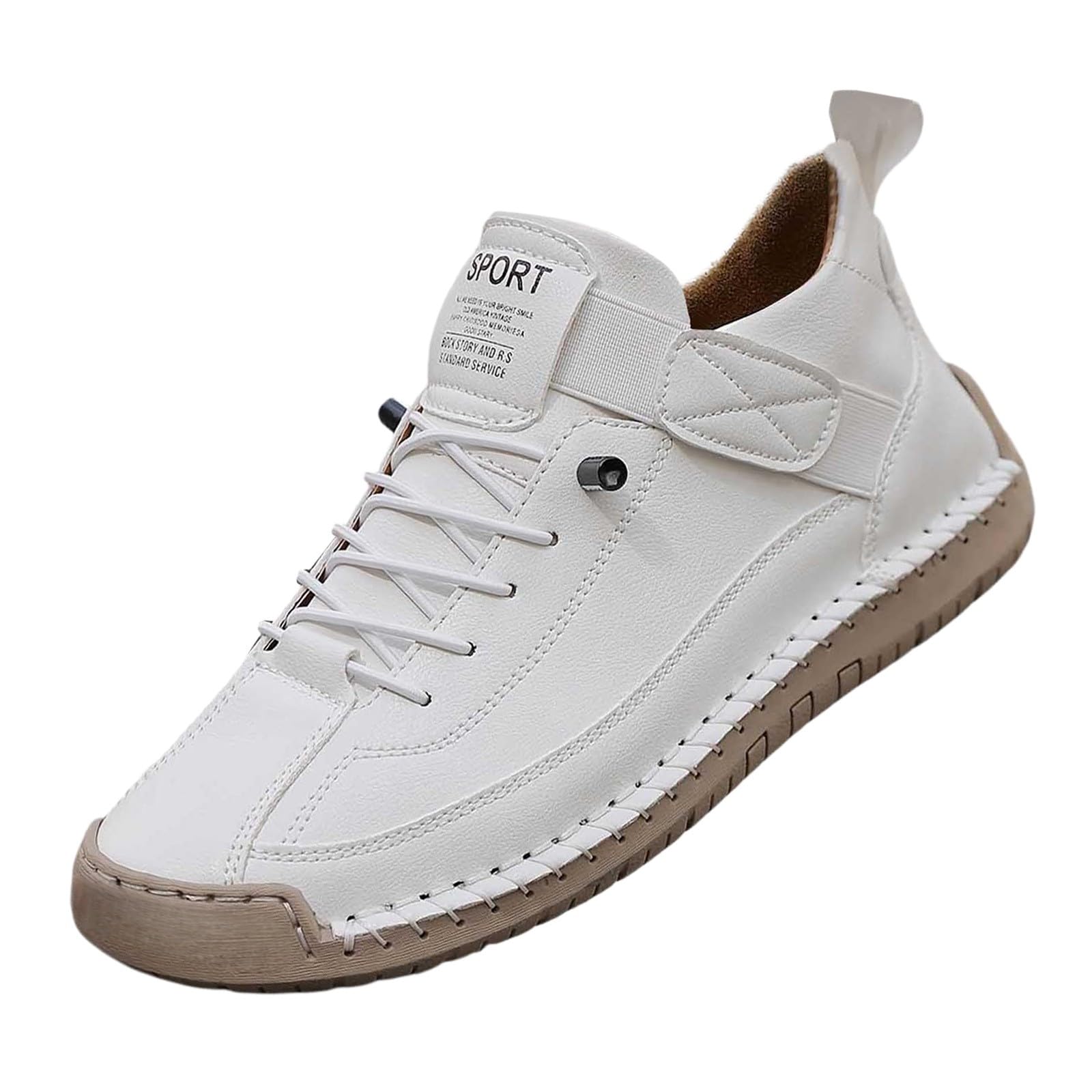 Scarpe da ginnastica da donna senza lacci stile a piedi nudi scarpe da passeggio casual vestibilità larga leggere traspiranti scarpe ortopediche rosa, bianco, 38.5 EU