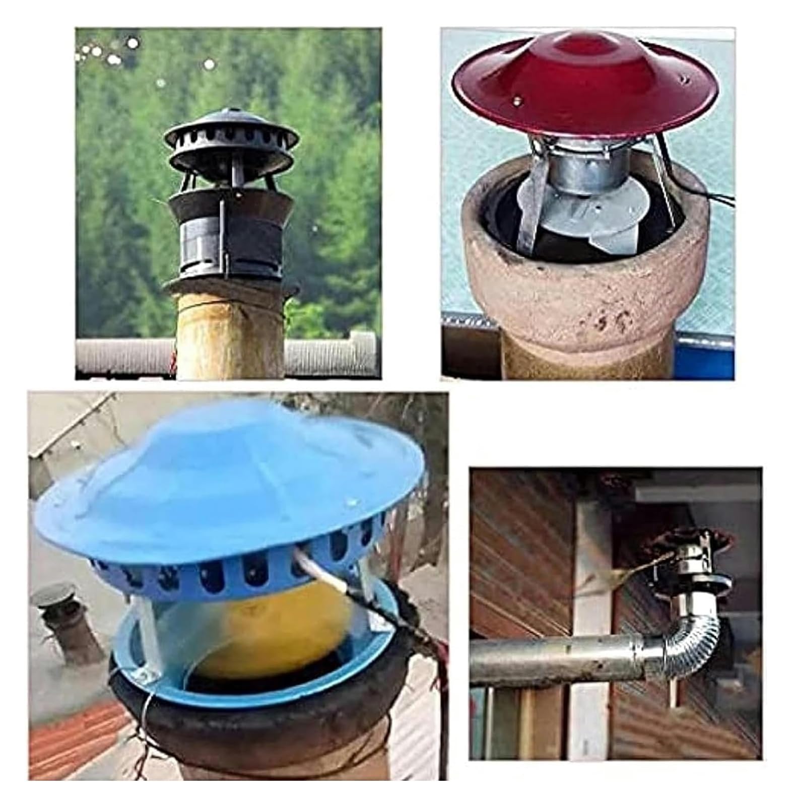 Wentylator kominowy, komin dymny ewakuator kominowy maszyna do spalin kominowych, wentylator dmuchawy do pieca 80 W/100 W, 100 W-80 W