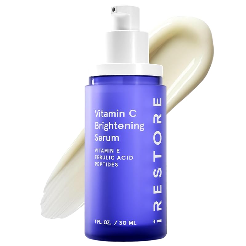 Sérum facial iRestore com vitamina C, ácido ascórbico 15%, vitamina E, ácido ferúlico, complexo de peptídeos e ácido hialurônico