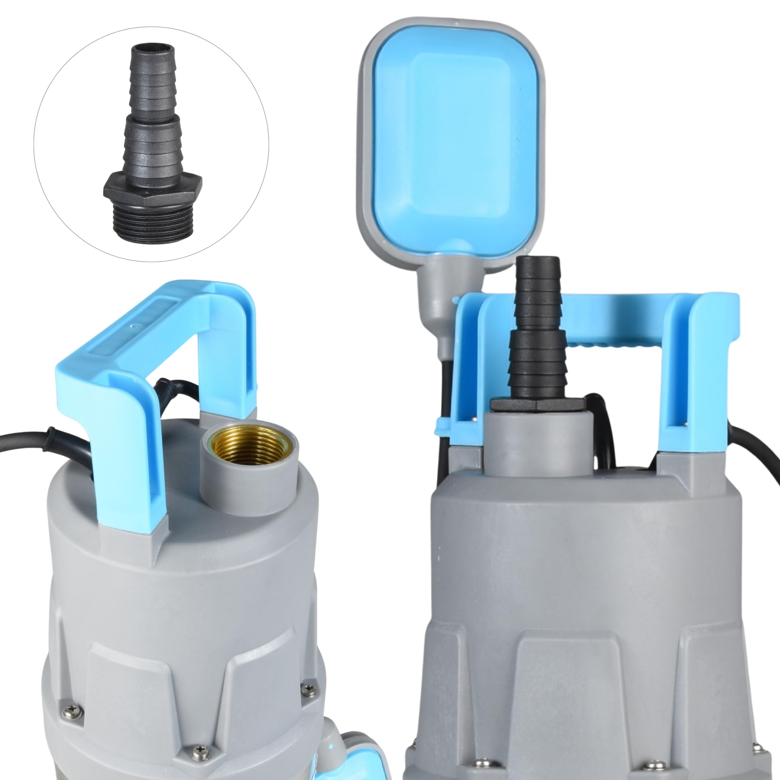 Pompe Submersible FLOX 35P INOX avec Flotteur pour Eaux Propres (900 W, 6000 l/h, hauteur de refoulement 35 m) - Pompe Immergée pour Récupération d’Eau de Pluie, Arrosage Jardin, Piscine et Cave