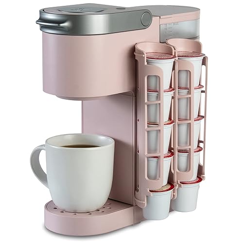 STORAGENIE Coffee Pod Holder for Keurig K-Cup, Side Mount K Cup Storage, Perfect for Small Counters (2 Pack/for 10 K-Cups, Pink) - 2 Pack | For 10 K cups - Pink