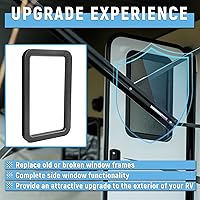 Vista 4 de HECASA Marco de ventana de puerta de entrada de 12 x 21 pulgadas para caravana, remolque, cámper, puerta de entrada universal, marco