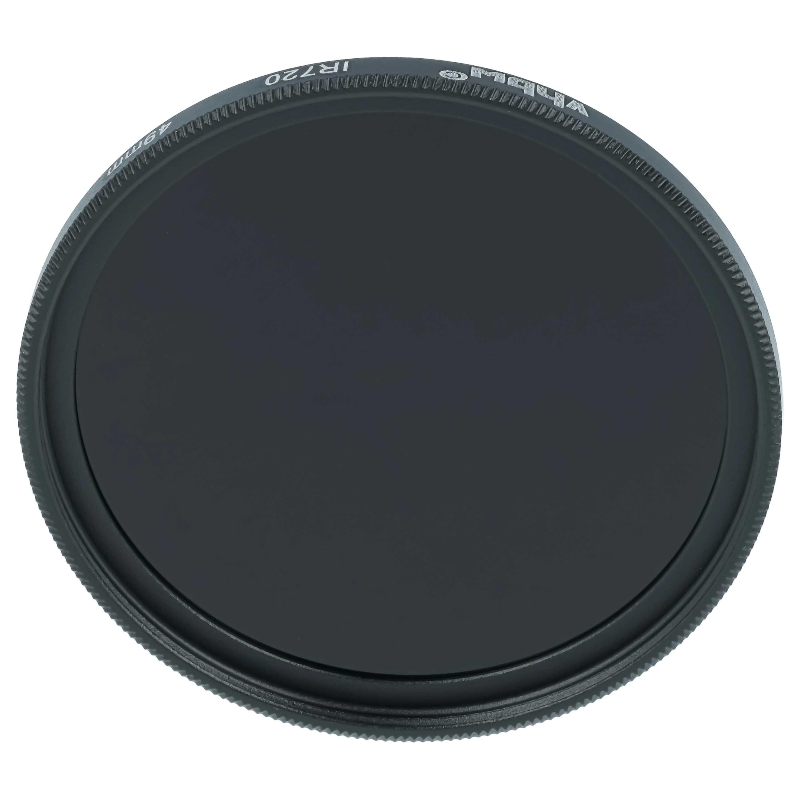 vhbw Universal Infrarot Filter 720nm für Kamera Objektiv - Zirkularer IR-Filter, 49mm, Schwarz