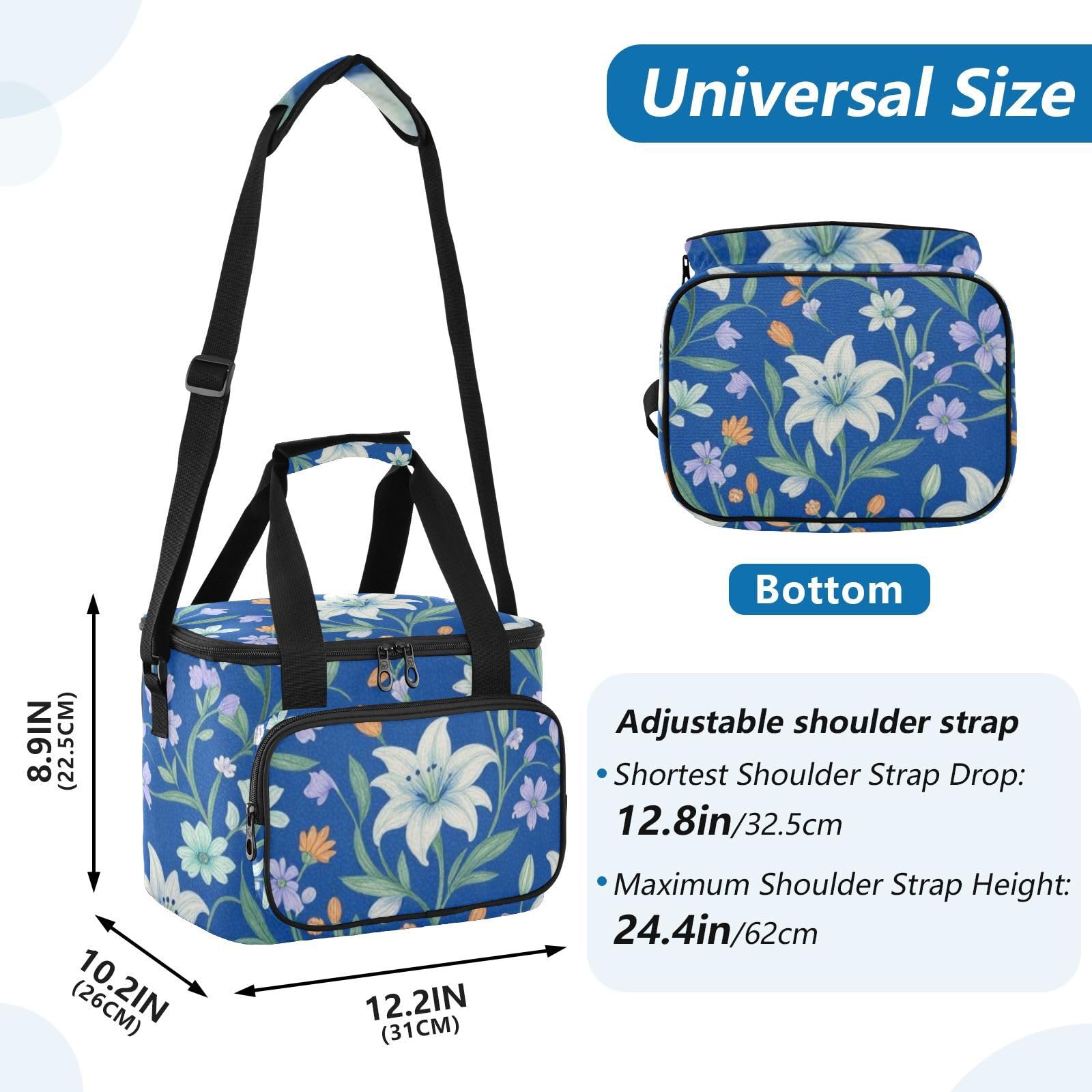 Wudan Bold Bright Floral termiczny pojemnik na żywność 6 mm wypełniony pianką EPE pracownicy biurowi