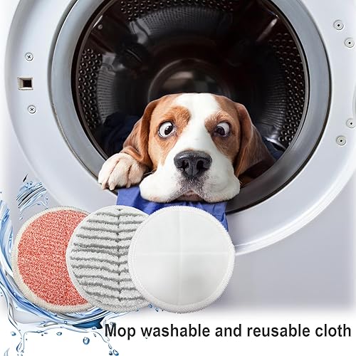 Miniatura 6 de Dhoua Spinwave - Juego de 6 almohadillas de repuesto compatibles con trapeadores Bissell Spinwave 2124 2039 2037 2039 2039A Series Kits de limpieza