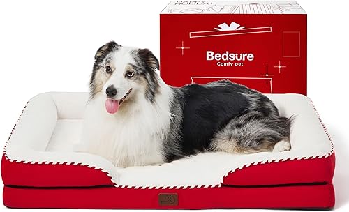 Miniatura 88 de Bedsure Camas ortopédicas para perros de gran tamaño – Cama lavable grande para perros y gatos, impermeable, cómodo sofá para perros con funda Negro