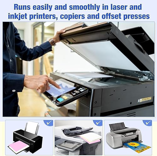 Miniatura 5 de 1000 hojas de papel carbón fino de 8.5 x 11 pulgadas, 3 partes de papel de copia sin carbono pre-recolectado, papel de impresora autocopiador,