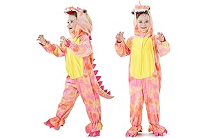 DearSun Kids Girls T-Rex Dinosaur Costume Hooded Romper
