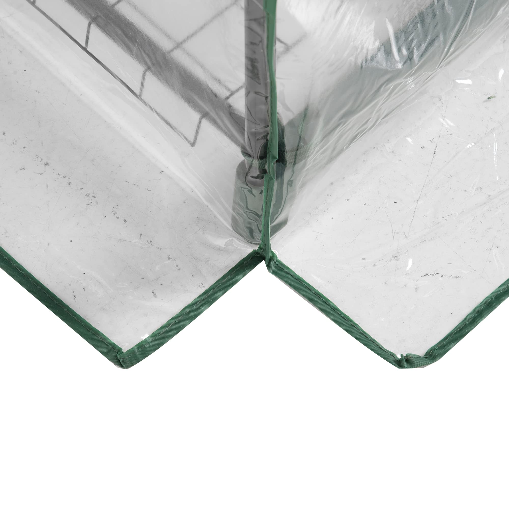 Outsunny Invernadero de Exterior 69x49x193 cm Invernadero Pequeño con 5 Estantes Puerta Enrollable con Cremallera Cubierta de PVC y Marco de Acero para Cultivar Plantas Flores Transparente