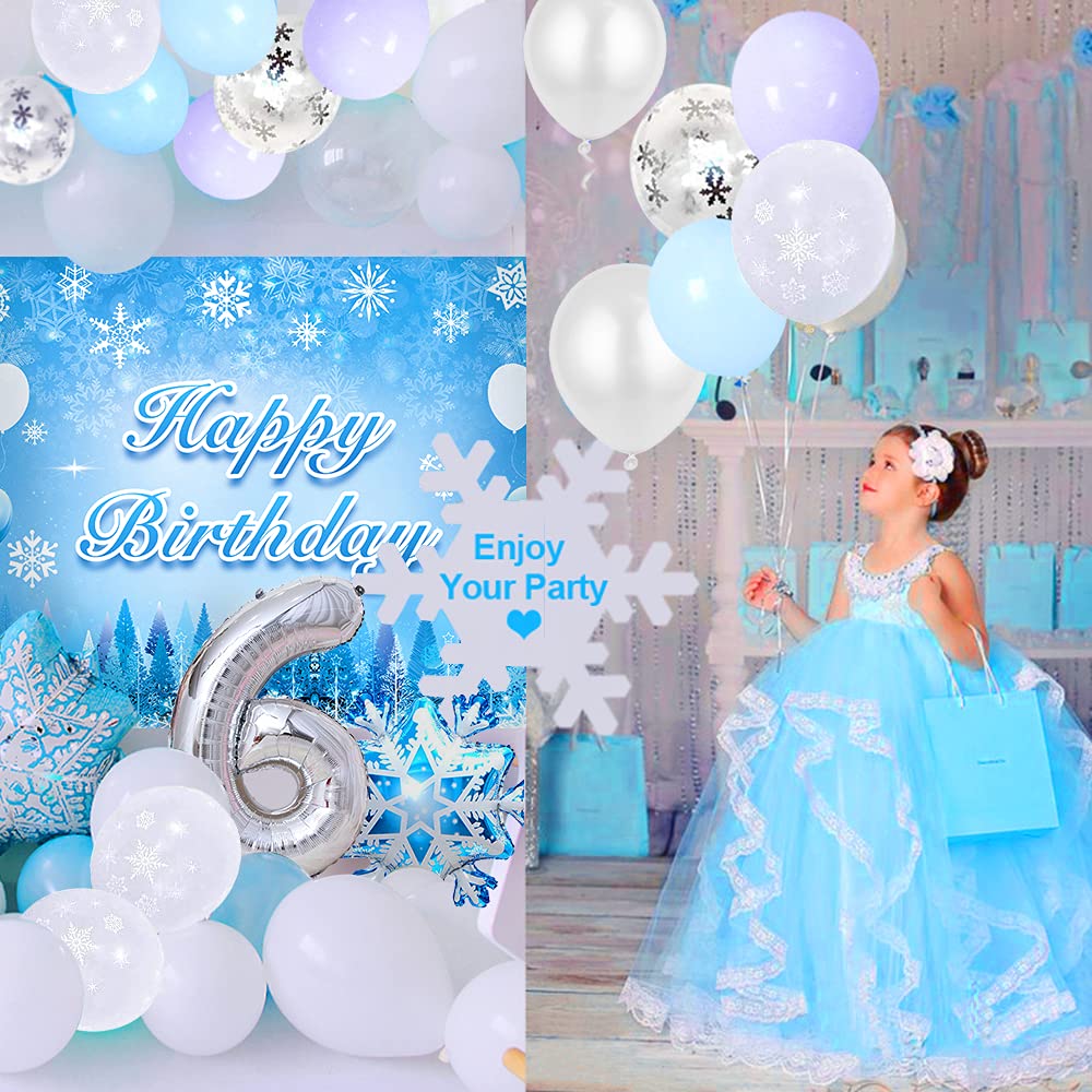 5th Frozen Birthday Decoration Girls,Frozen Balloon Garland Arch Kit ...