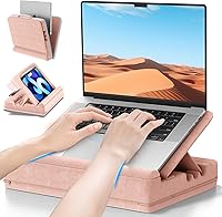 Vista 1 de Escritorio para laptop y tablet con cojín, almohada para computadora portátil para sofá, cama, automóvil, soporte de almohada ajustable