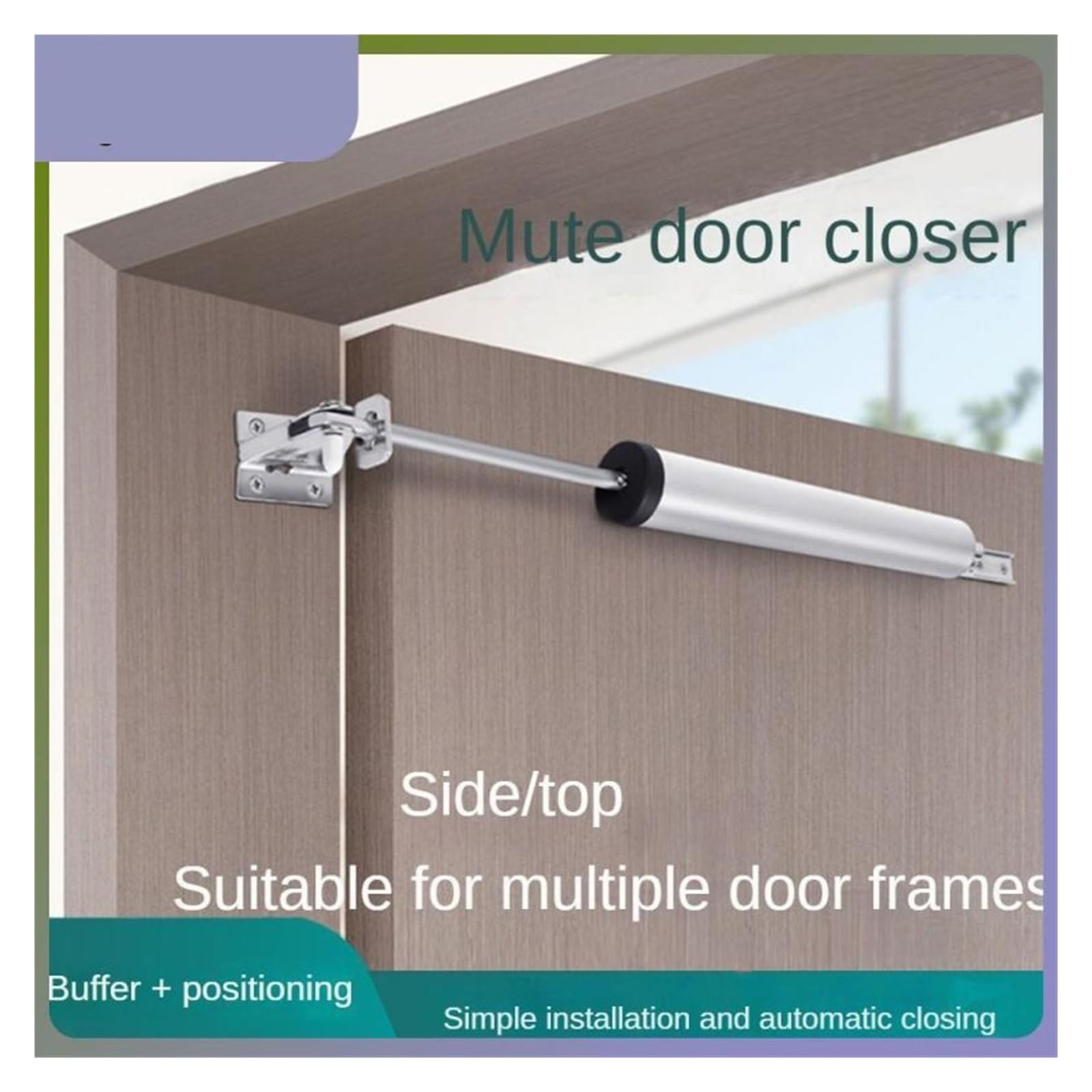 Apricancello Elettrico, Chiudiporta for finestre for uso domestico Chiudiporta in gomma for la pressione aria di tenuta Chiudiporta automatico con rivetto stabile in senso orario Smart & Sturdy(B)