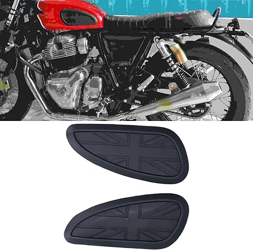Miniatura 9 de KIMISS Rodillera para tanque de motocicleta, protector de goma para tanque de combustible, repuesto de goma para T100 T120/Speed ​​Twin/Street