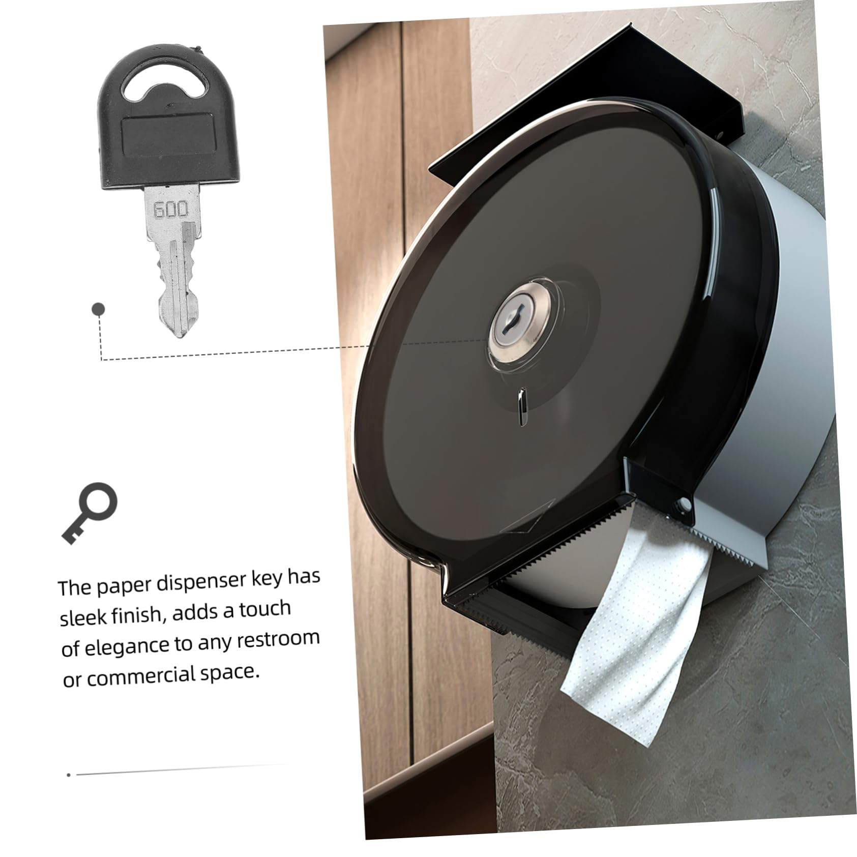 OUNONA Toilet Paper Dispenser Key Stainless Steel Paper Dispenser Key Paper Towel Key Silver Paper Towels Dispenser