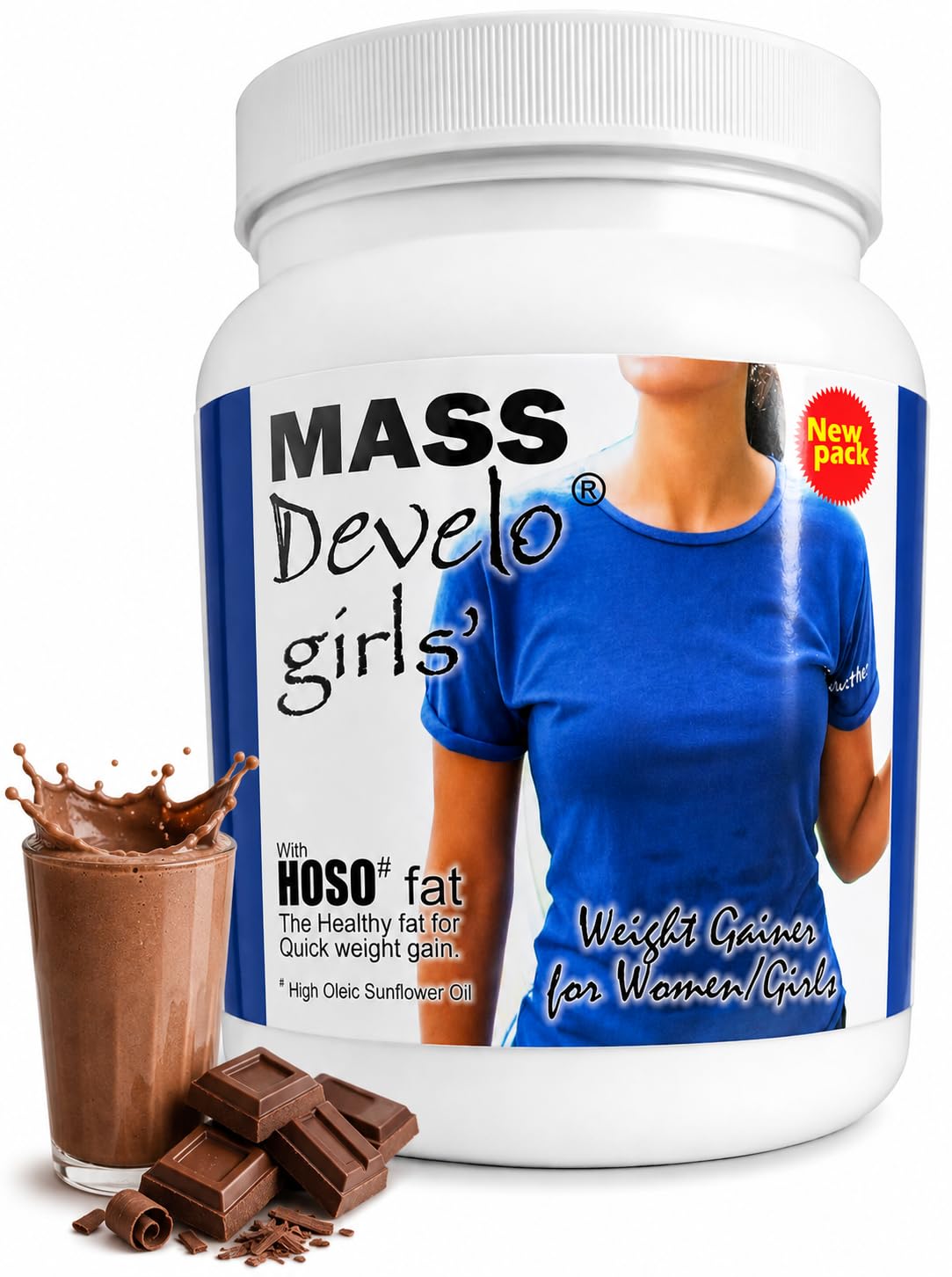 Develo Weight Mass Gainer Protein Shake for Fast Gain in women girls,Nutrition Food Supplement,with Natural Fat Energy 27 Vitamins & Minerals - 500 grams Powder Kesar Badam Flavour — Amazon image 8