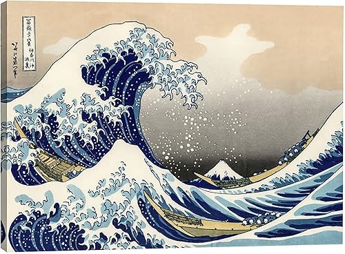 Kits de pintura de diamantes 5D para adultos, gran ola de Kanagawa Ukiyo-e, taladro completo redondo, arte de diamantes, carteles de punto de cruz, disponible en Yaxa Peru