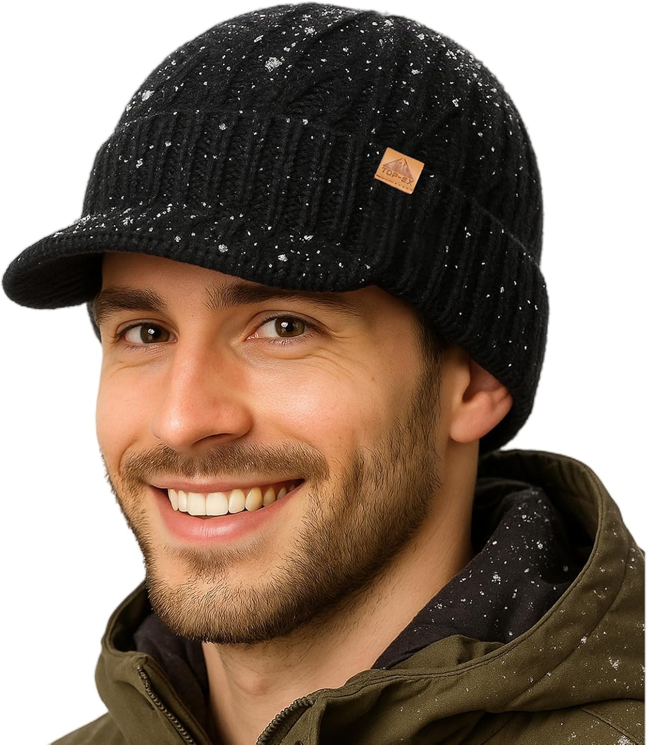 TOP-EX DryKnit™ Waterproof Merino Wool Beanie with Brim – Warm Winter Hat for All TOP-EX DryKnit™ Waterproof Merino Wool Beanie with Brim – Warm Winter Hat for All