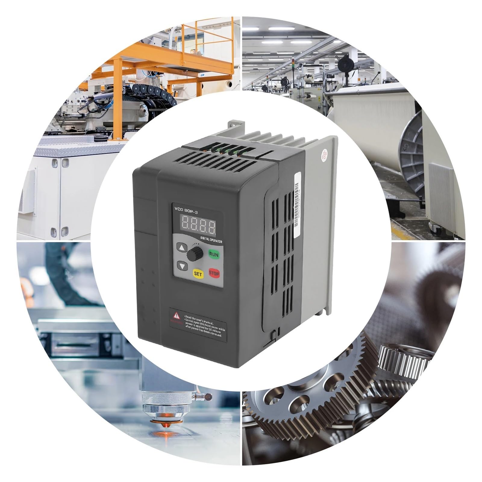 EDEDE Variador de Frecuencia Inversor de frecuencia 380 V 1,5 kW, trifásico, VFD, variador de frecuencia, convertidor de Velocidad, V/F, 3 entradas, 3 Salidas, variador de Velocidad Ajustable