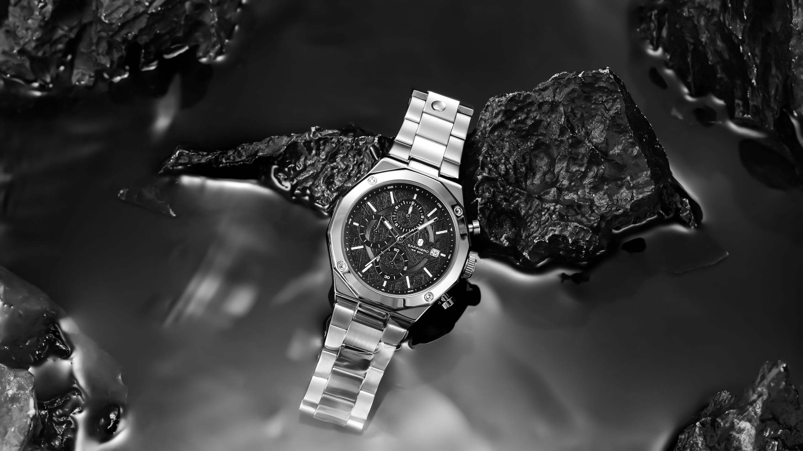 BENYAR BY Herrenuhr Uhren Herren Wasserdicht Herrenuhren Chronograph männer Armbanduhr für Herren Gold/Silber/Blau/Schwarz Eleganz Lederarmband/Edelstahl Quarz Geburtstags/Weihnachts