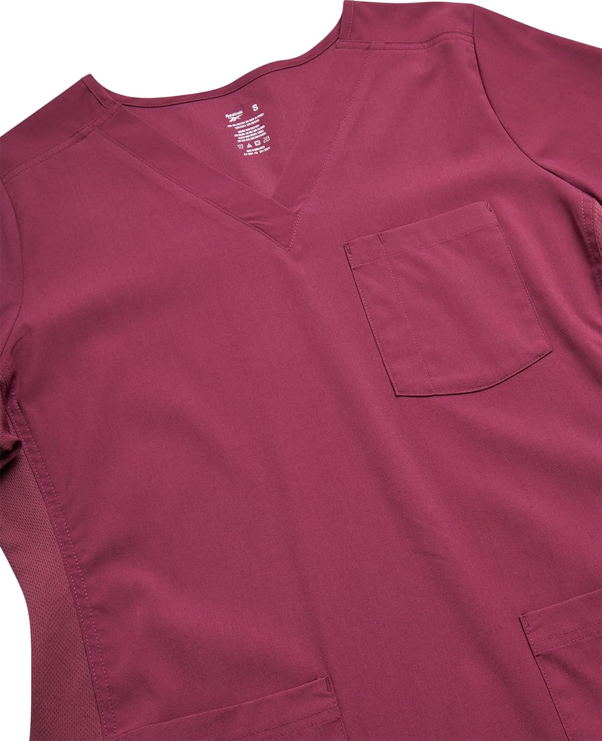 Reebok Womens Scrubs Top - Stretch V-Neck Medical Workwear Shirt, Breathable Uniform Scrubs for Women (Sizes: S-3XL) - Image 3