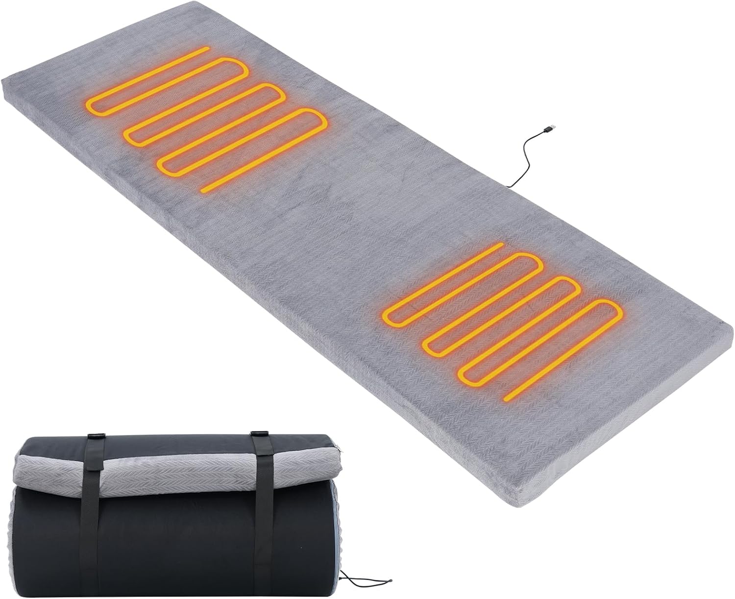 SUNYRISY Heated Memory Foam Camping Mattress Sleeping Pad