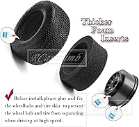 Vista 4 de 4 neumáticos de camión Rc, ruedas y neumáticos hexagonales RC de 0.472 in0.551 in para 110 Slash 2WD 4×4 4wd, Arrm a Senton Axia1 Red cat Rc 4wd Hex