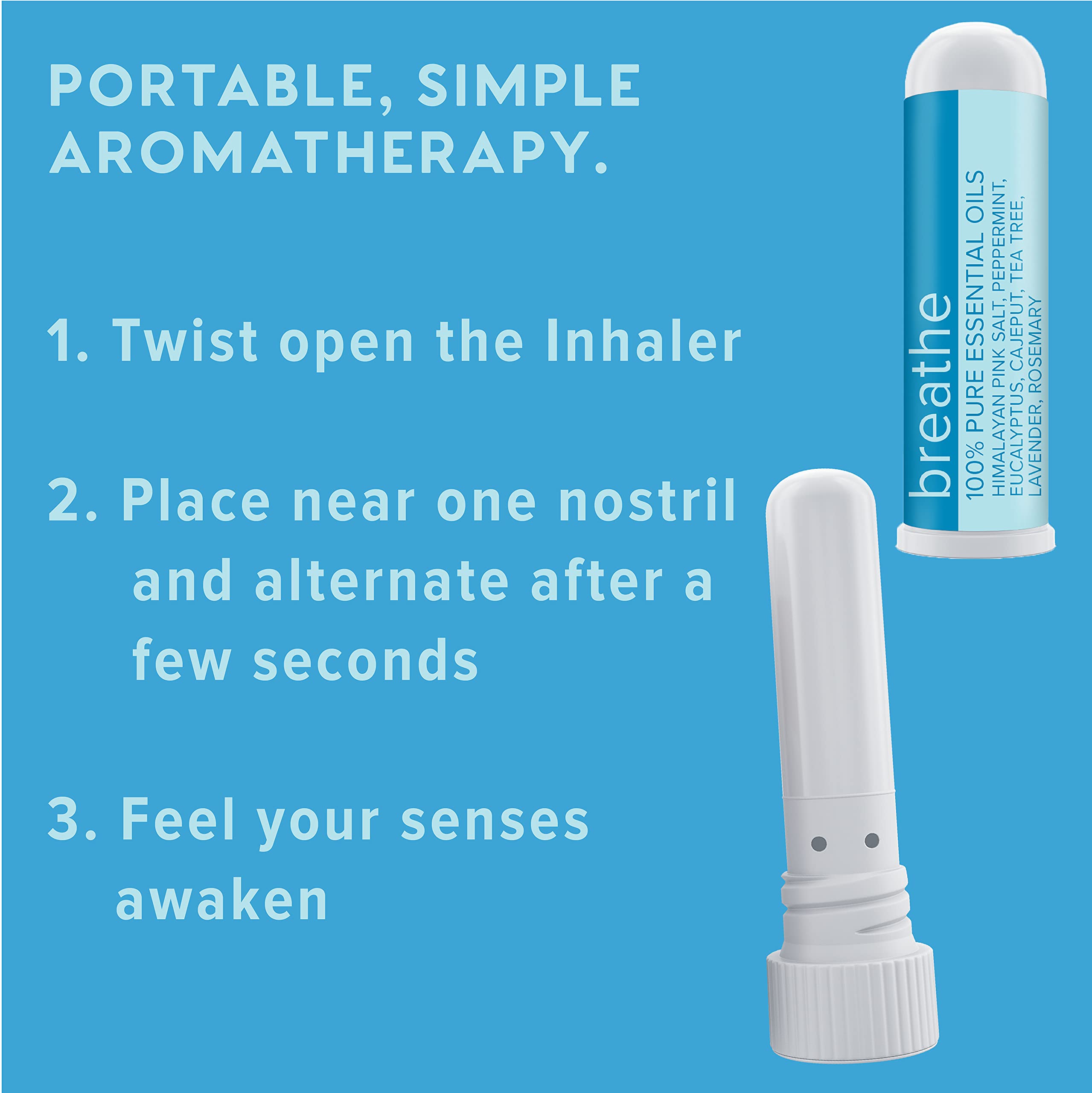 MOXE Breathe Himalayan Salt Inhaler Help Clear Congestion, Improve